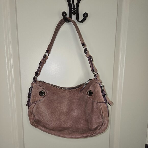 PRADA Buffalo Snaps Dusty Rose Shoulder Bag - Picture 2 of 13